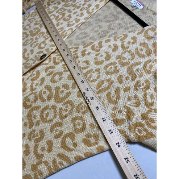 Andrée By Unit Women's Leopard Print Cardigan Sweater Plus Size 3X Button-Up - Picture 5 of 13